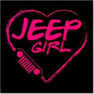 Jeep girl Posters and Art